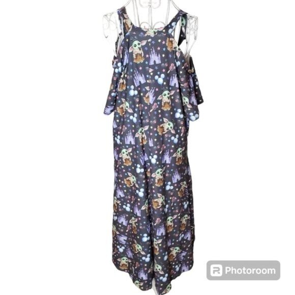 Child Grogi - Baby Yoda Print Cold Shoulder Dress Size 2X - Picture 3 of 7